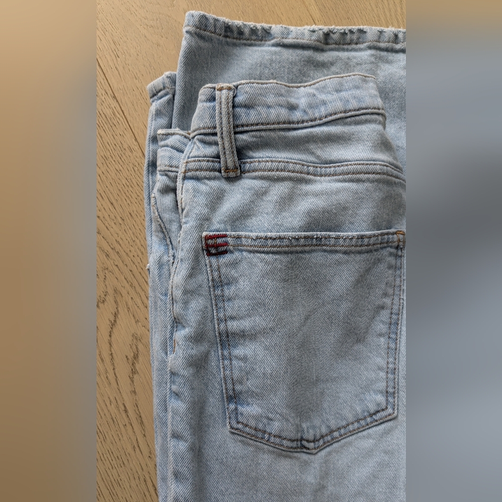 BDG Urban Outfitters sz 29 High Waist Wide Leg Jeans Light Wash Denim - Picture 10 of 11